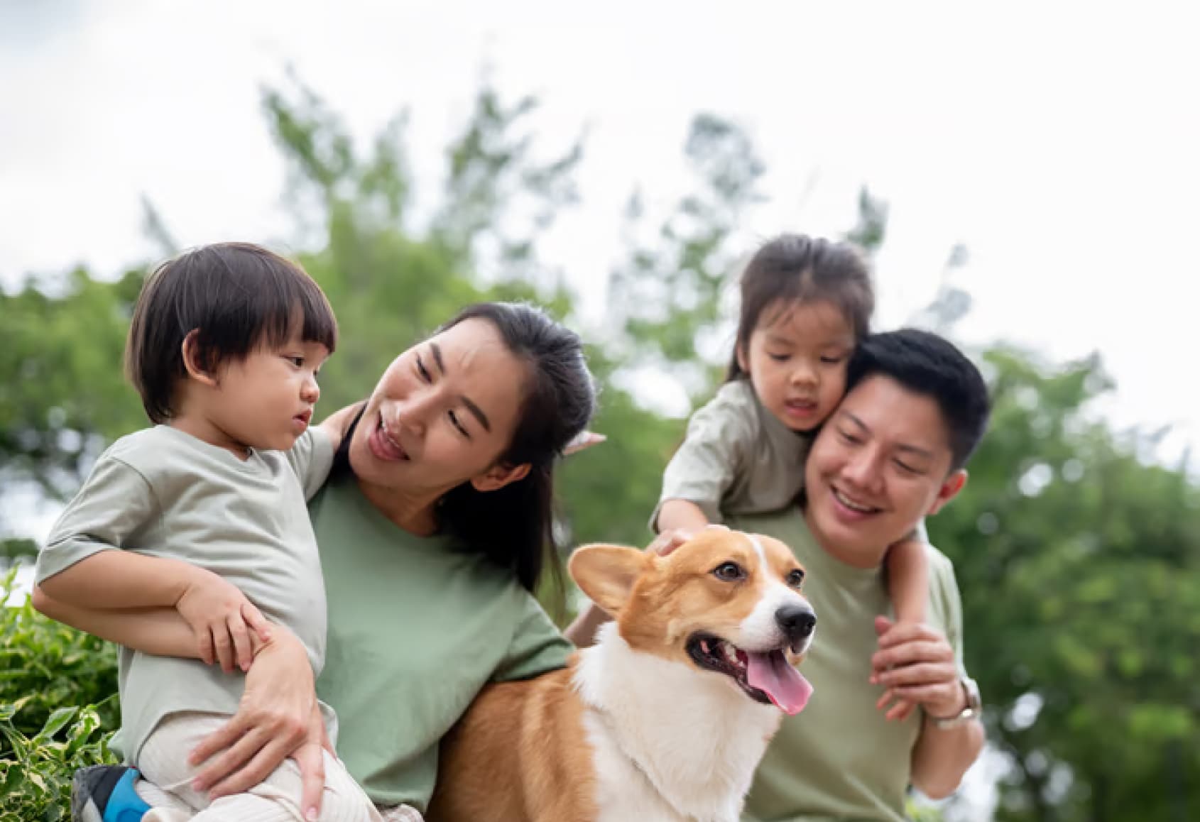 Malaysian Family With Pets