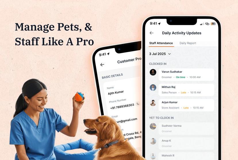 Manage pets and staff