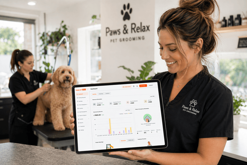 happy eurpean customer using happy pet tech
