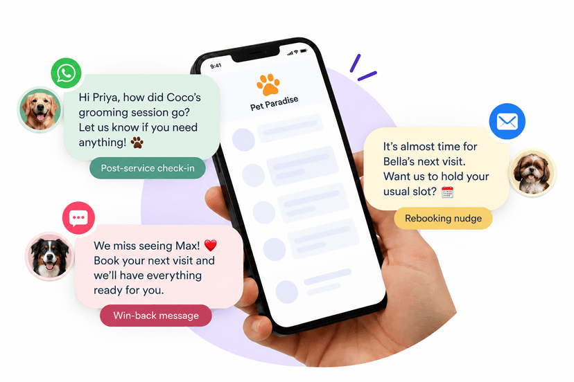 Message template for pet businesses
