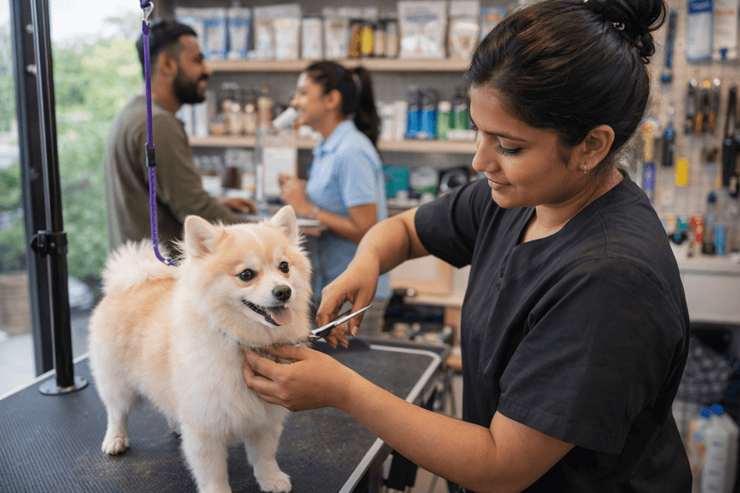 pet groomer and their customer satisfaction